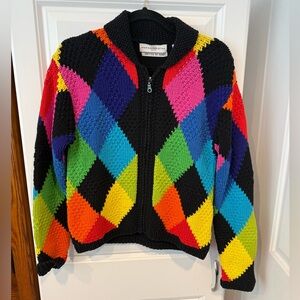 Marisa Christina Multi Colored Handmade Knit Sweater